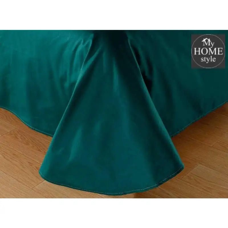8 Pcs Elegant Cross Diamond Duvet Set Olive Green - myhomestyle.pk