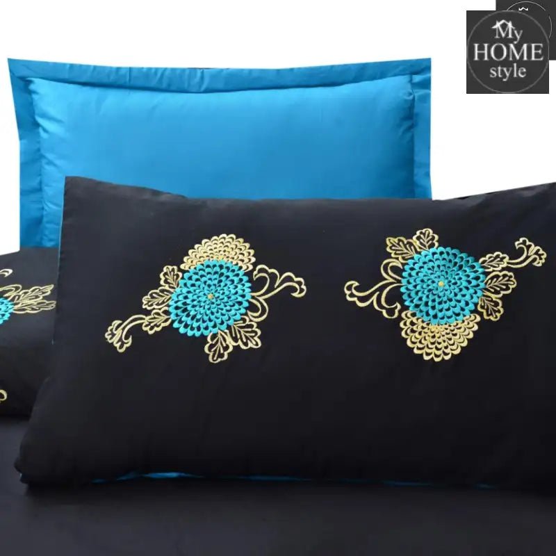 8 PCS Leaf Embroidered Duvet Set - myhomestyle.pk