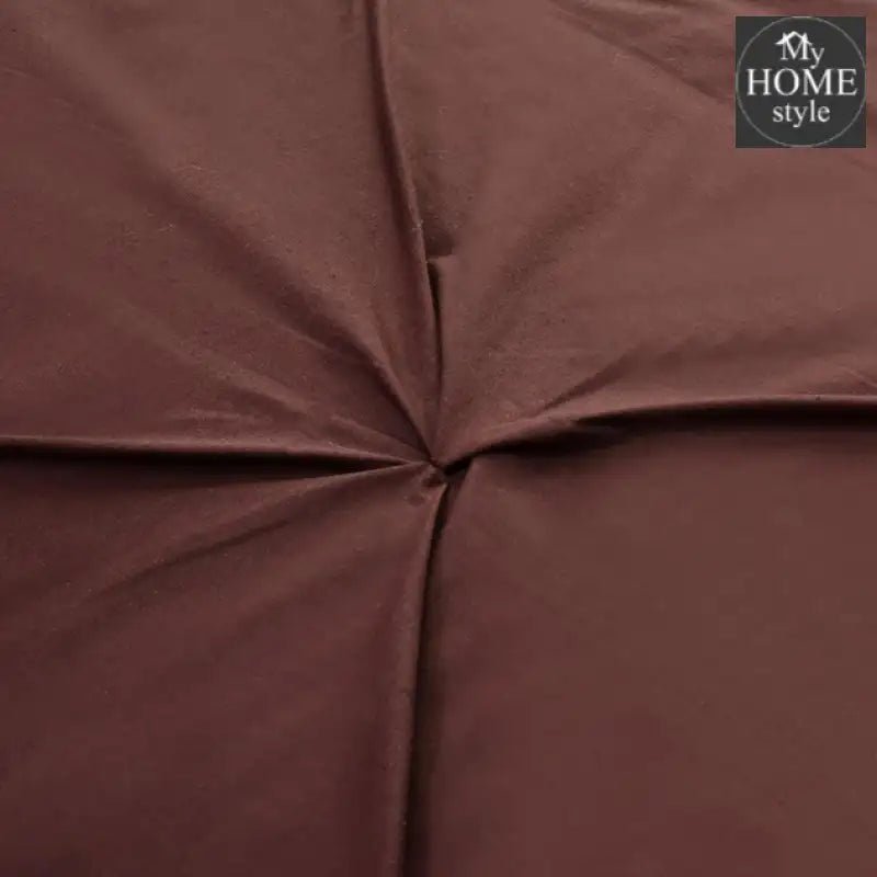 8 Pc's Luxury Embroidered Bedspread Brown With Light Filling - myhomestyle.pk