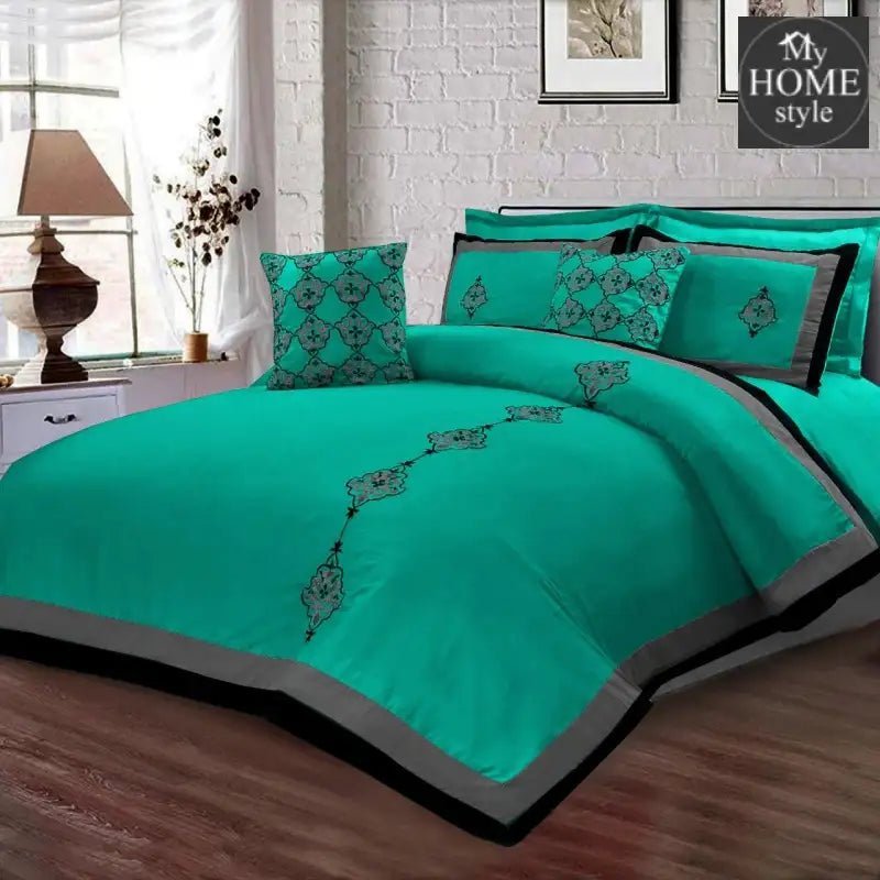8 Pc's Luxury Embroidered Duvet Creative Design - myhomestyle.pk