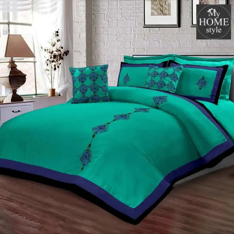 8 Pc's Luxury Embroidered Duvet Creative Design - myhomestyle.pk