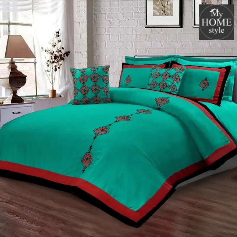 8 Pc's Luxury Embroidered Duvet Creative Design - myhomestyle.pk