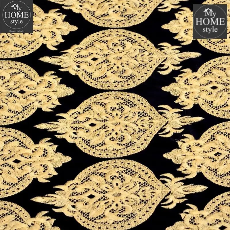 8 PCS Luxury Embroidered Duvet Set Black - myhomestyle.pk