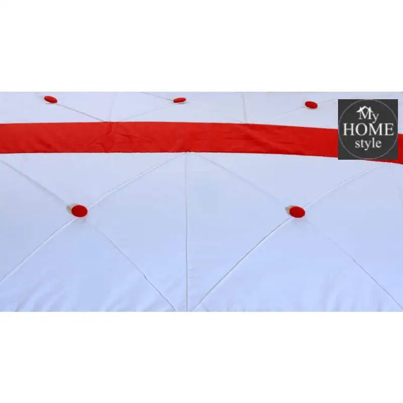 8 pcs Red & White Duvet Set - myhomestyle.pk