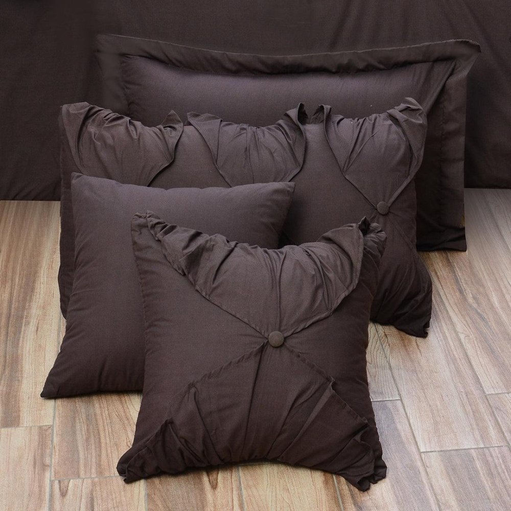 8pcs Duvet Cover Set - Burgundy SC - myhomestyle.pk