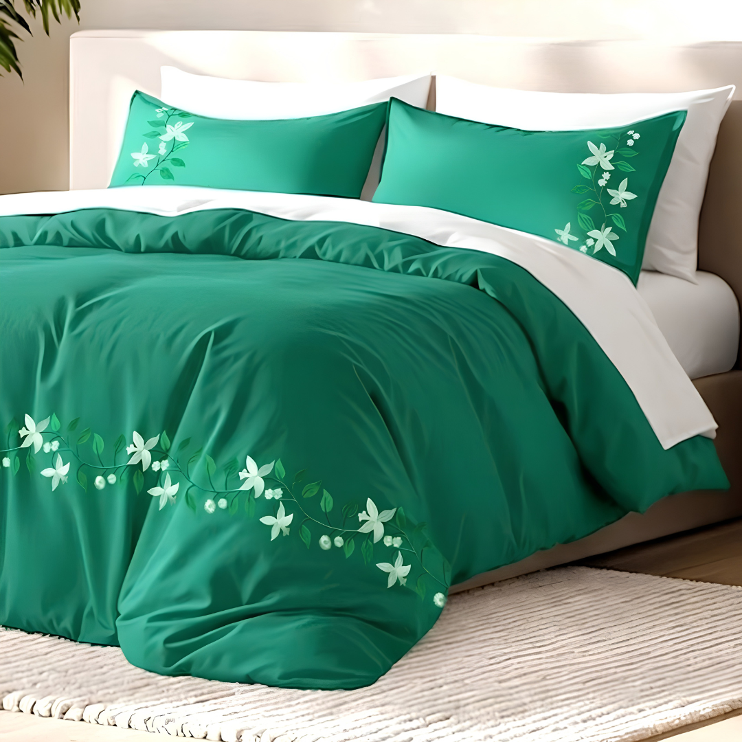 6 Pcs Embroidered Fairy Duvet Set - 1281