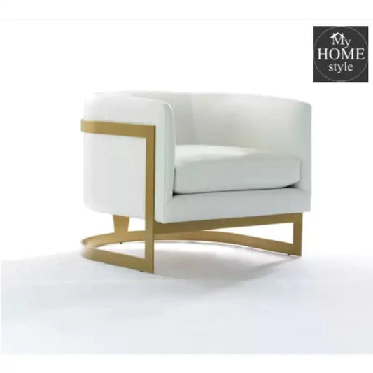 Collection Modern | Contemporary Upholstered Velvet Barrel Accent One Seater Chair With Gold Base