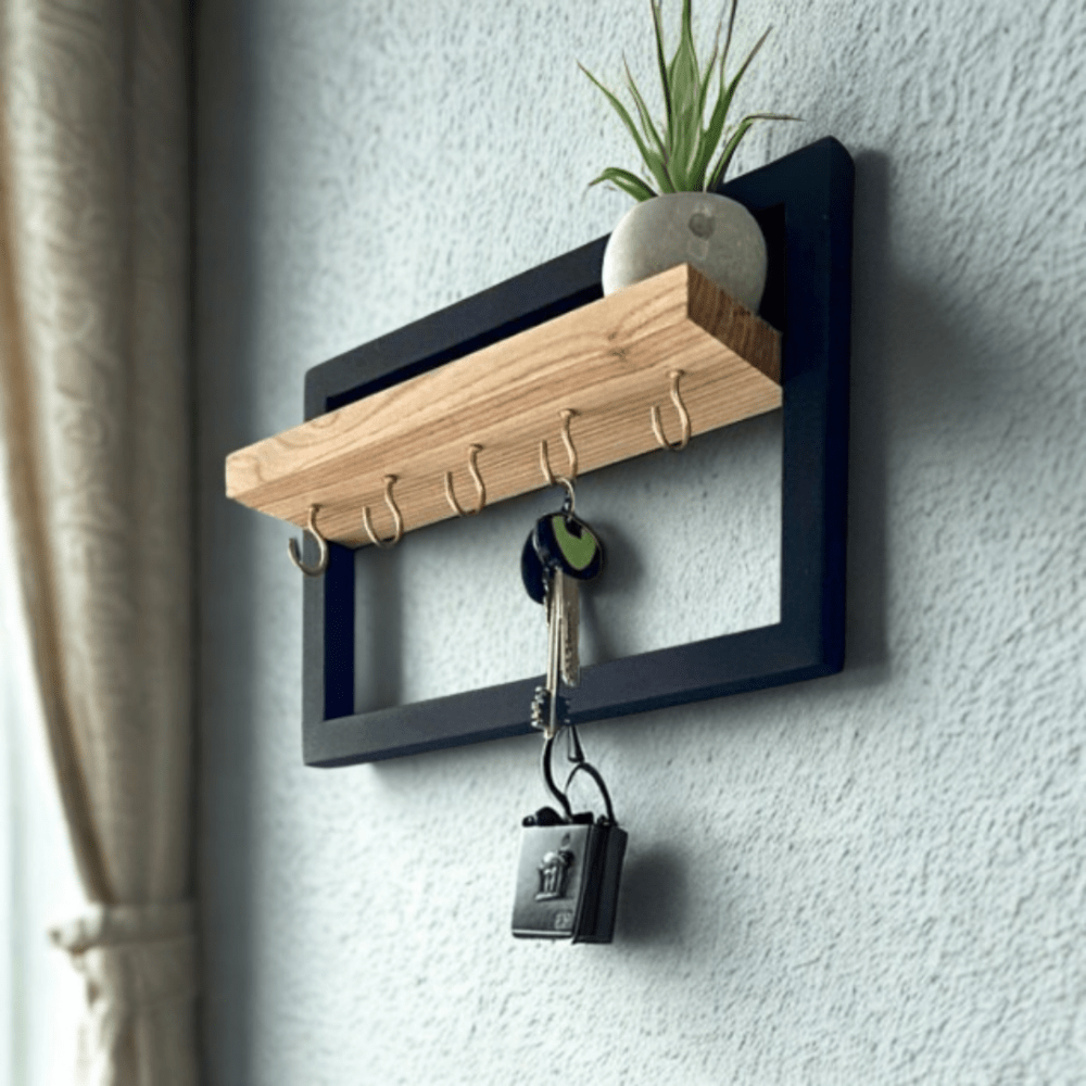 Creative Wooden Key Chain Holder - 1495 - myhomestyle.pk