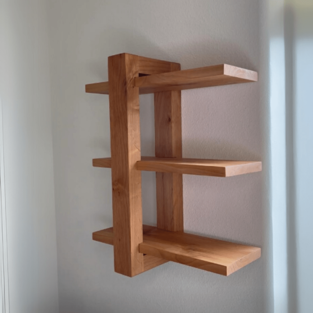 Creative Wooden Shelve Rack - 1498 - myhomestyle.pk