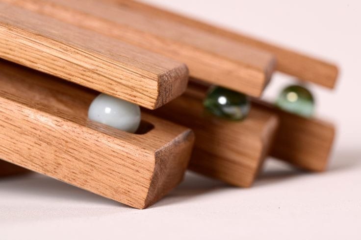 Creative Wooden Solid Towel Rack - 1478 - myhomestyle.pk