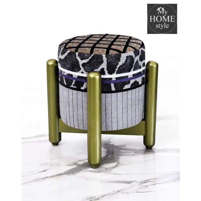 Drone Shape Wooden Stool With Steel Frame - 1090 - myhomestyle.pk
