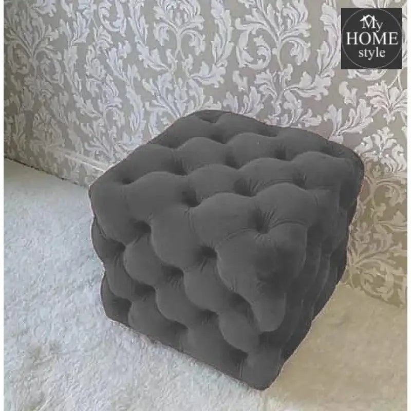 Living Room Velvet Ottoman Stool - 637 - myhomestyle.pk