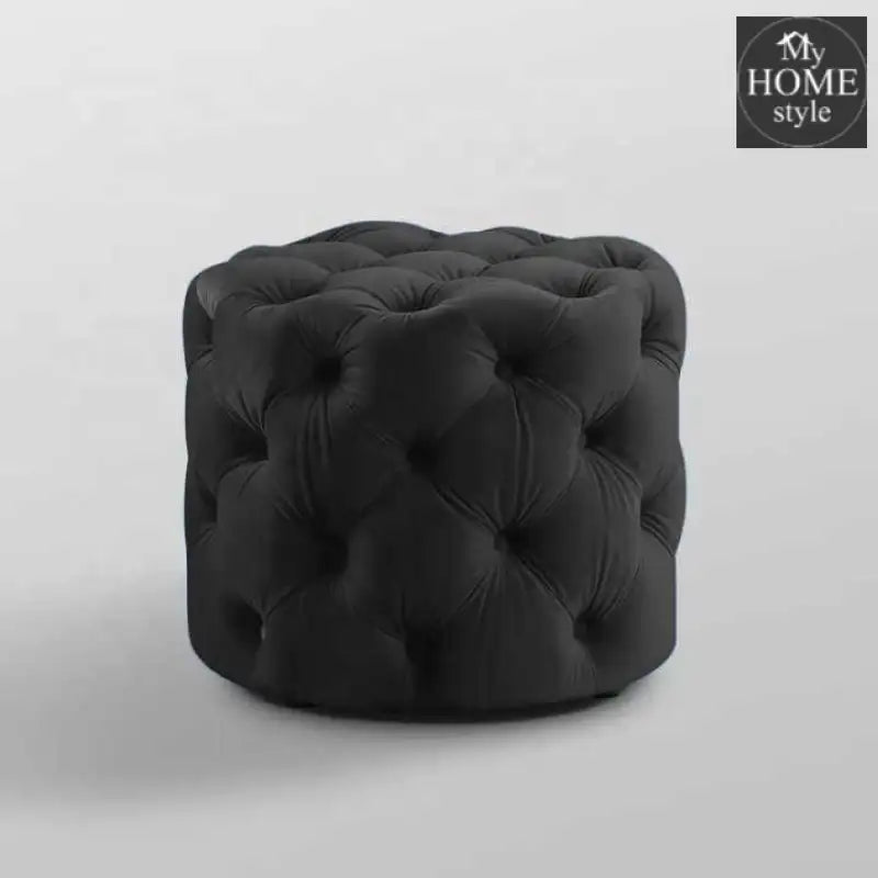 Living Room Velvet Ottoman Stool - 672 - myhomestyle.pk