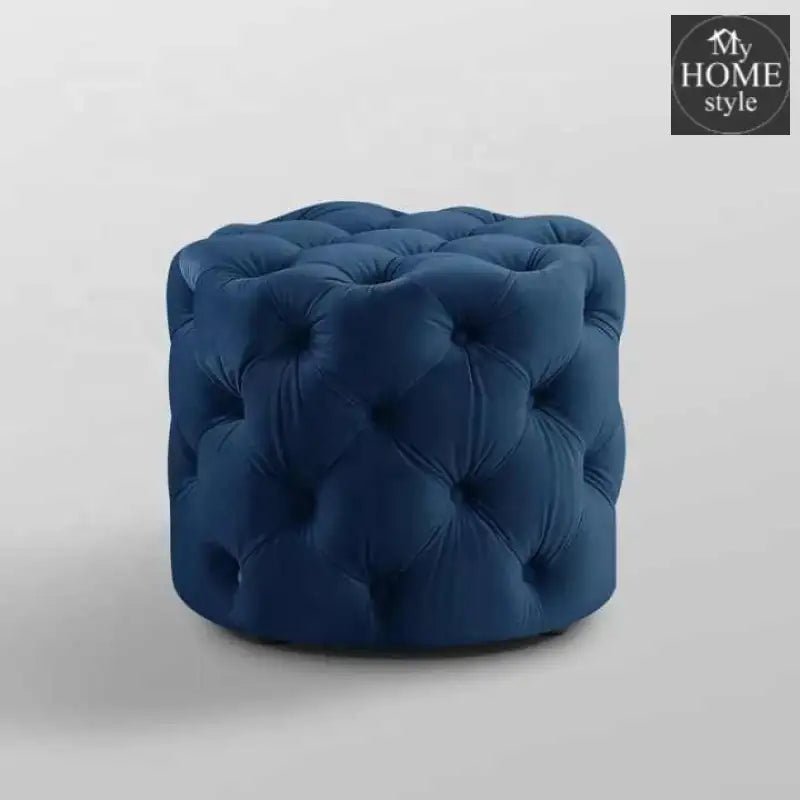 Living Room Velvet Ottoman Stool - 673 - myhomestyle.pk
