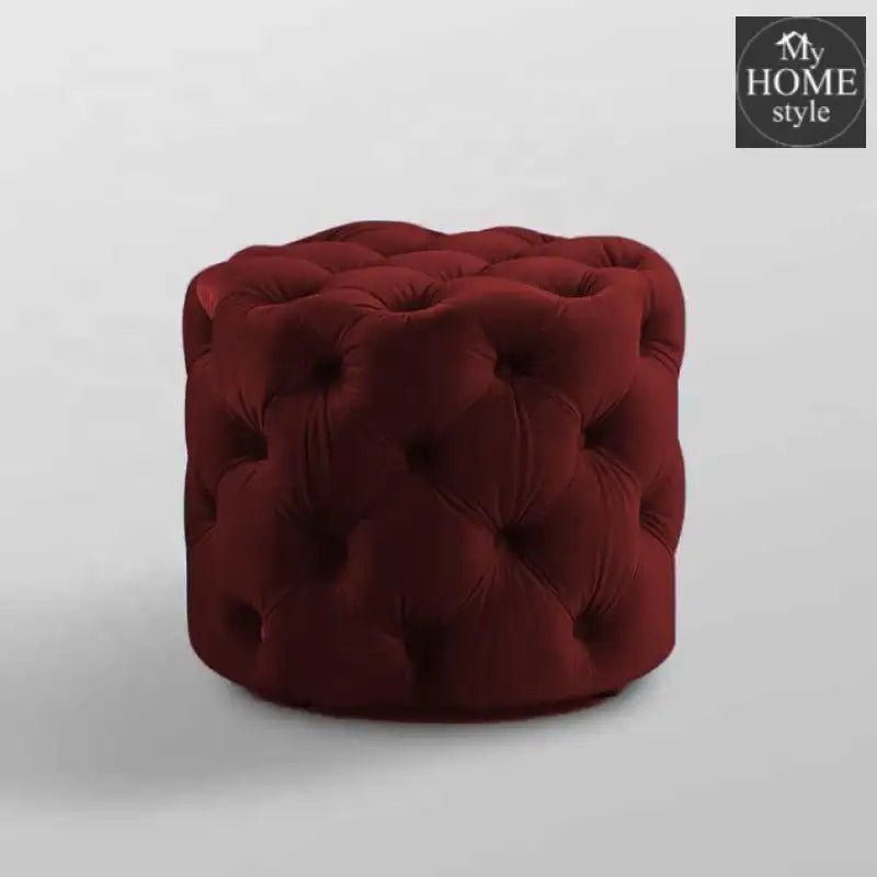 Living Room Velvet Ottoman Stool - 676 - myhomestyle.pk