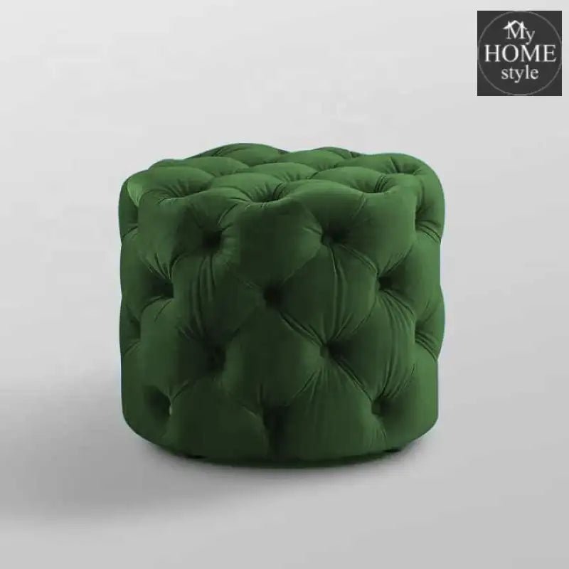 Living Room Velvet Ottoman Stool - 677 - myhomestyle.pk