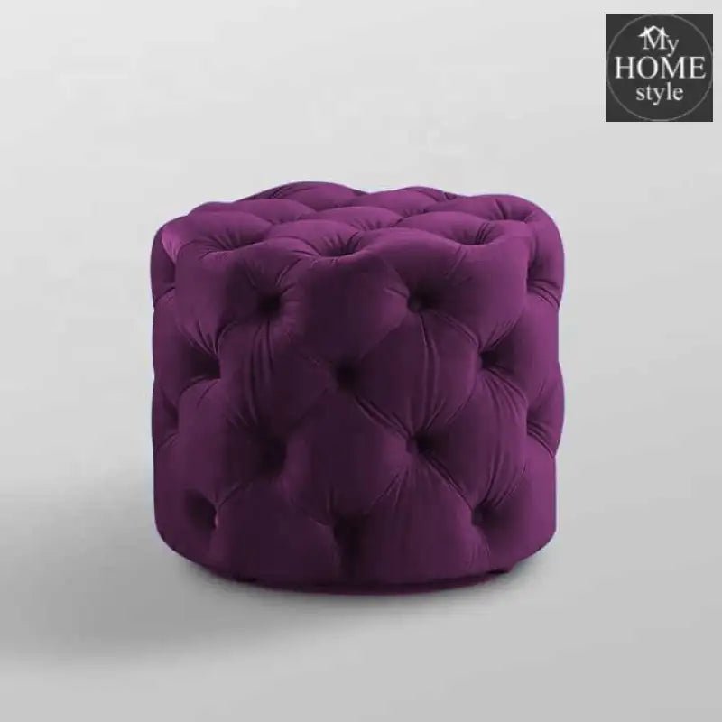 Living Room Velvet Ottoman Stool - 678 - myhomestyle.pk