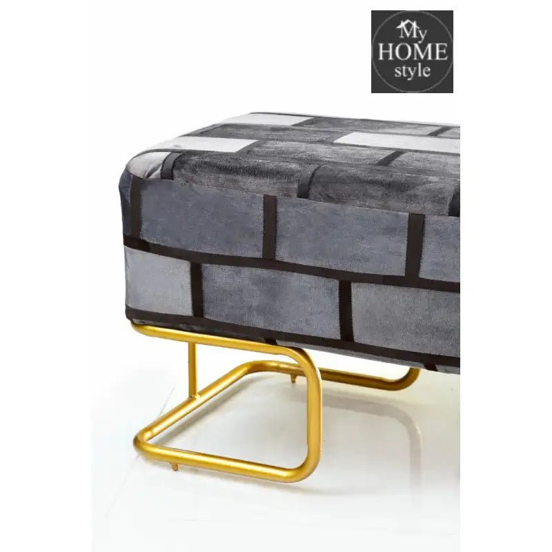 Luxury 3 Seater Printed Stool With Metal Frame - 1013 - myhomestyle.pk