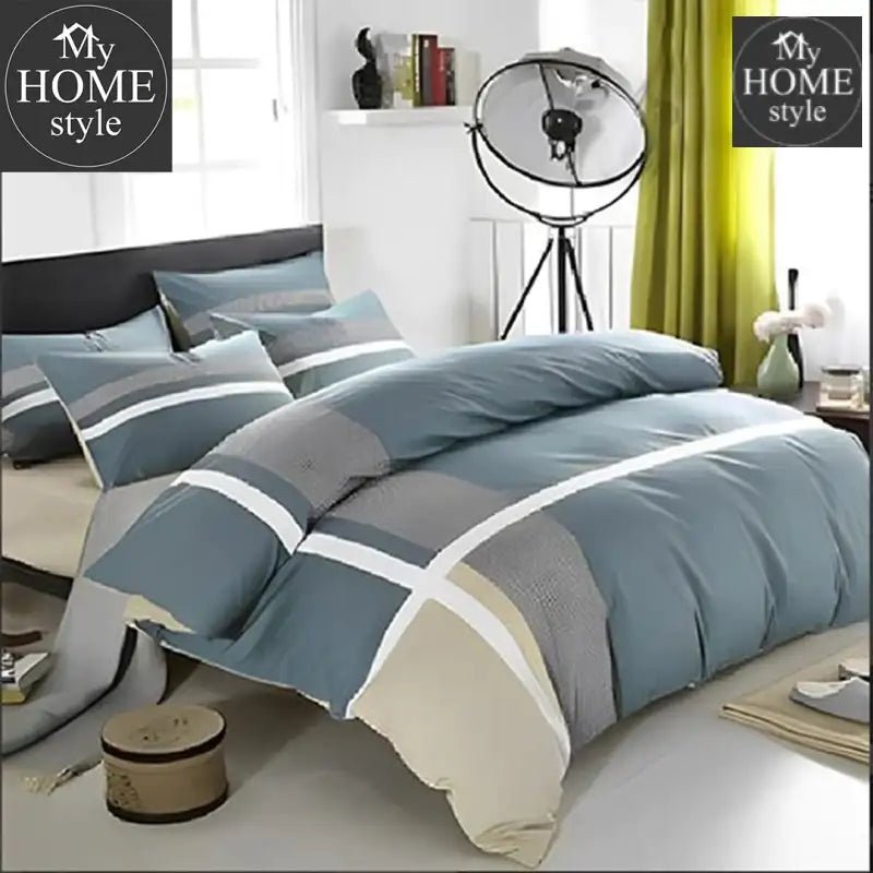 Luxury Cross Stripe Duvet Set - myhomestyle.pk