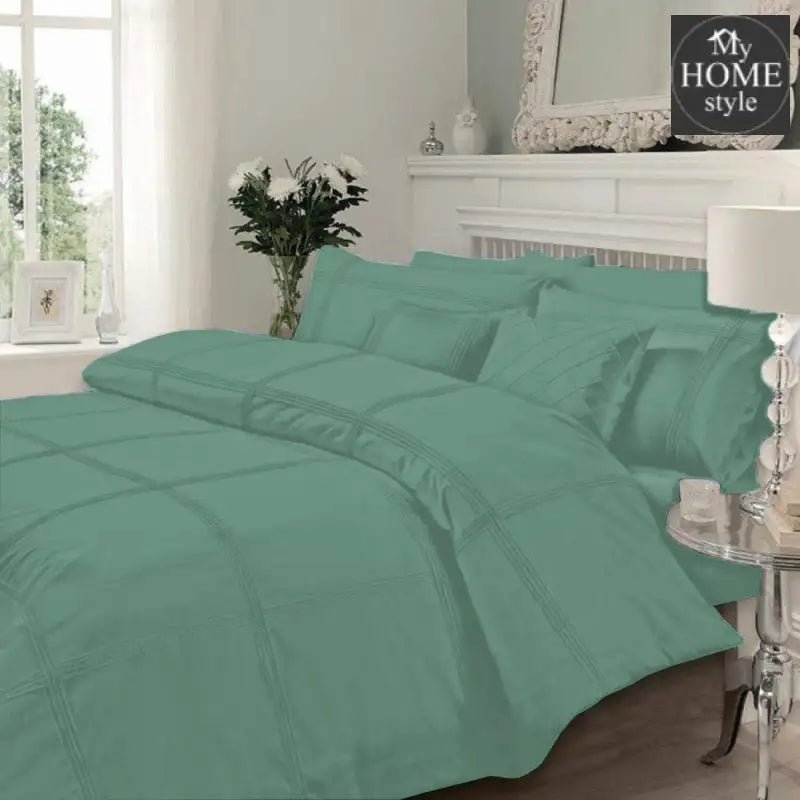 Luxury Sateen Pleated Duvet Set Duck Edge - myhomestyle.pk