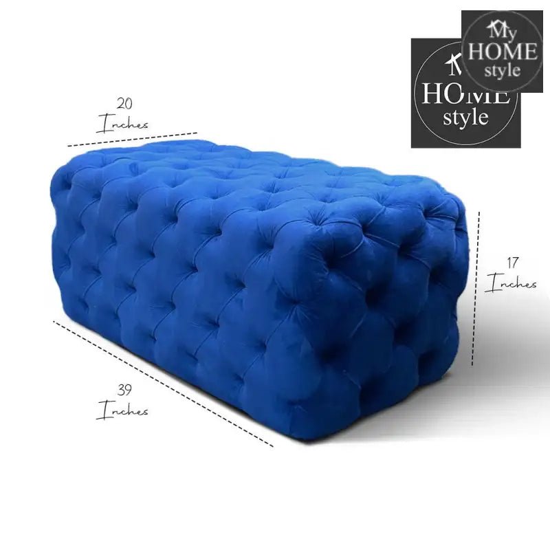 Luxury Soft Modren Long Tufted Ottoman - myhomestyle.pk