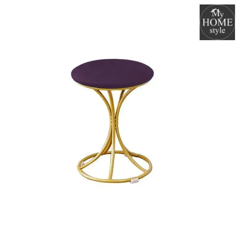 Luxury Stool With Steel Legs Large - 609 - myhomestyle.pk