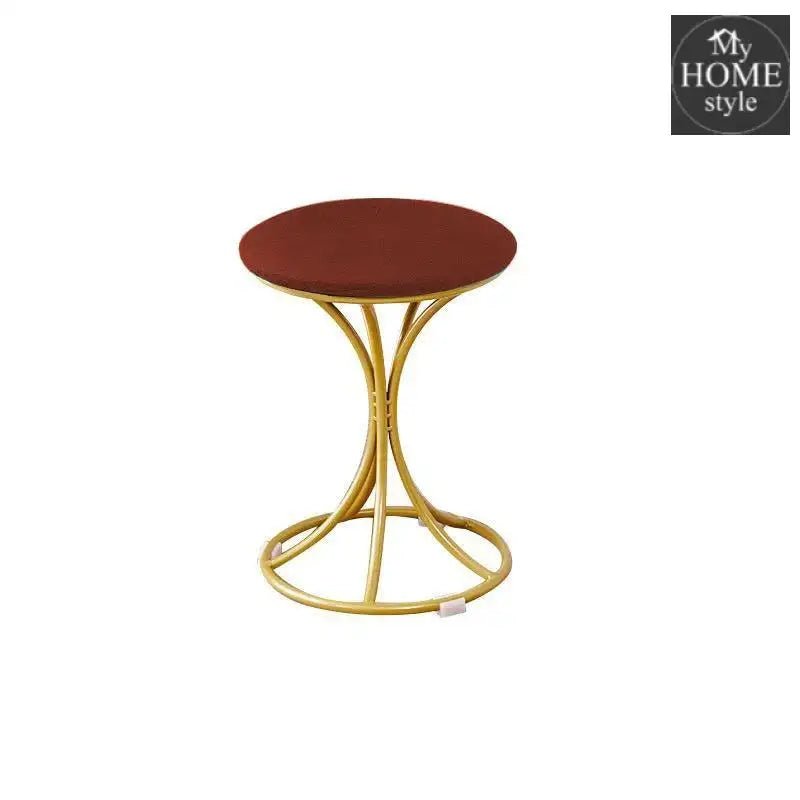 Luxury Stool With Steel Legs Large - 610 - myhomestyle.pk