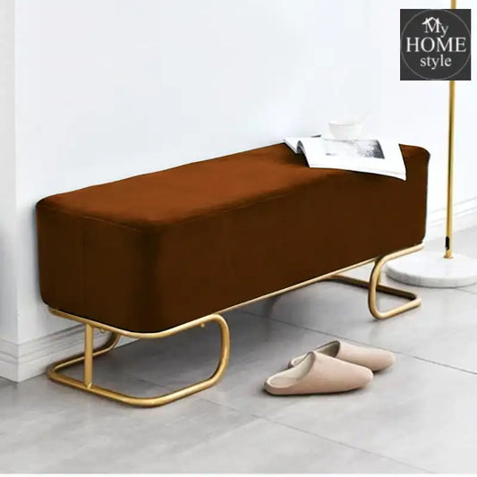 Luxury Wooden stool 3 Seater With Steel Stand -324 - myhomestyle.pk