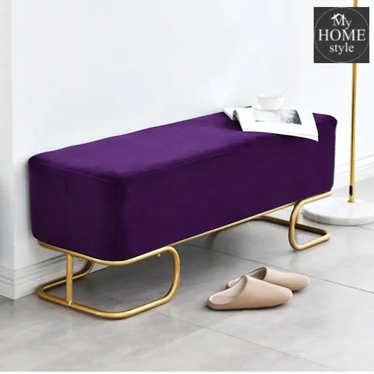 Luxury Wooden stool 3 Seater With Steel Stand -332 - myhomestyle.pk