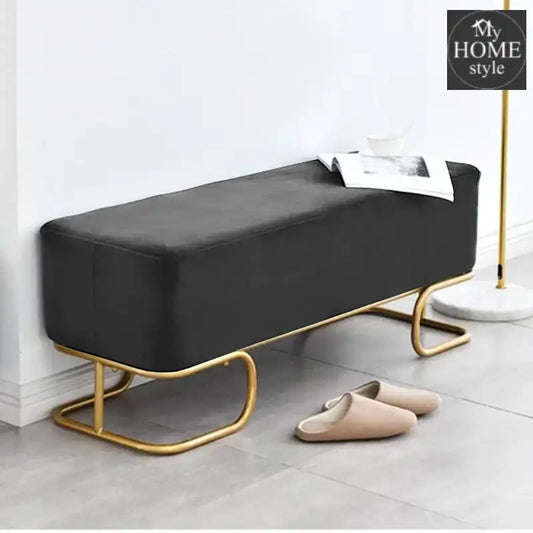 Luxury Wooden stool 3 Seater With Steel Stand -333 - myhomestyle.pk