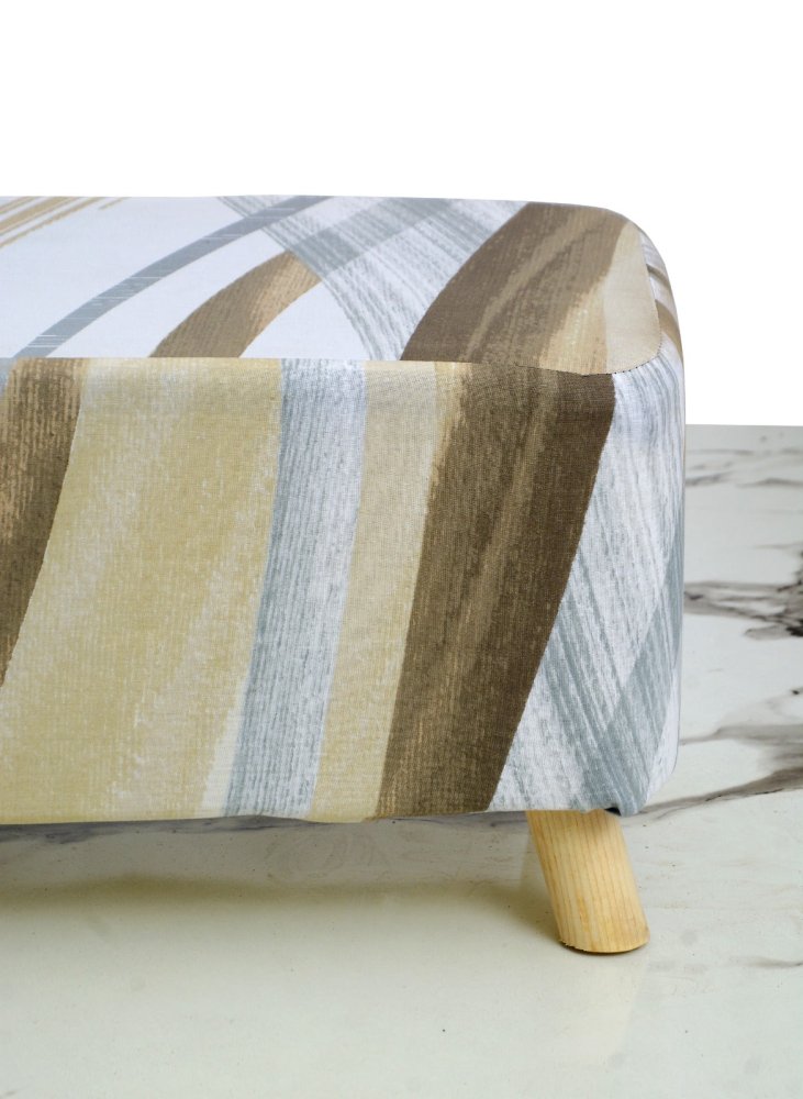 Printed Wooden stool Two Seater - 1430 - myhomestyle.pk