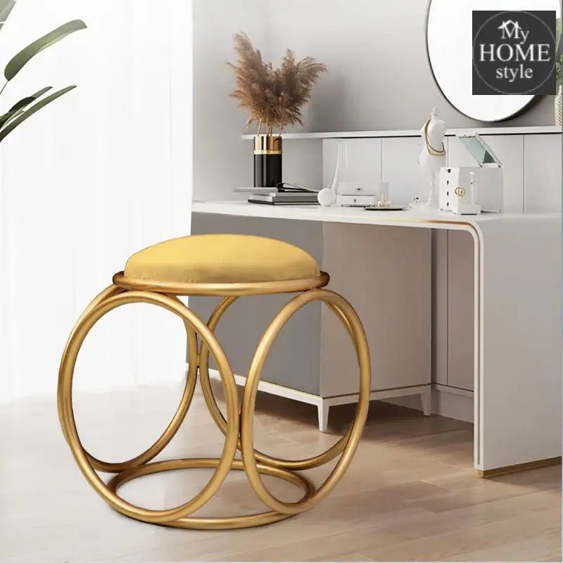 Round stool 1 Seater With Steel Stand - 368 - myhomestyle.pk
