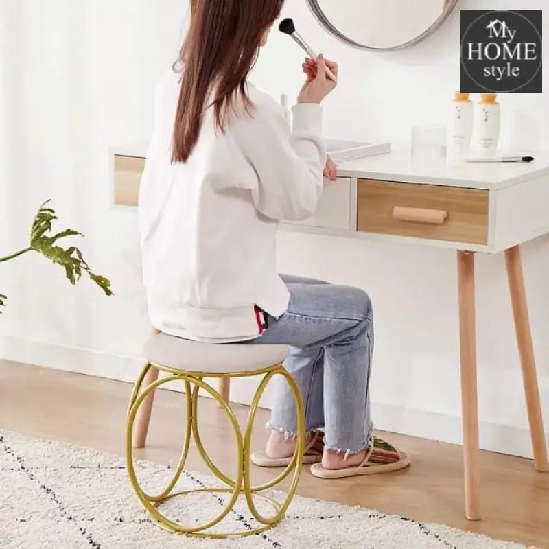 Round stool 1 Seater With Steel Stand - 489 - myhomestyle.pk