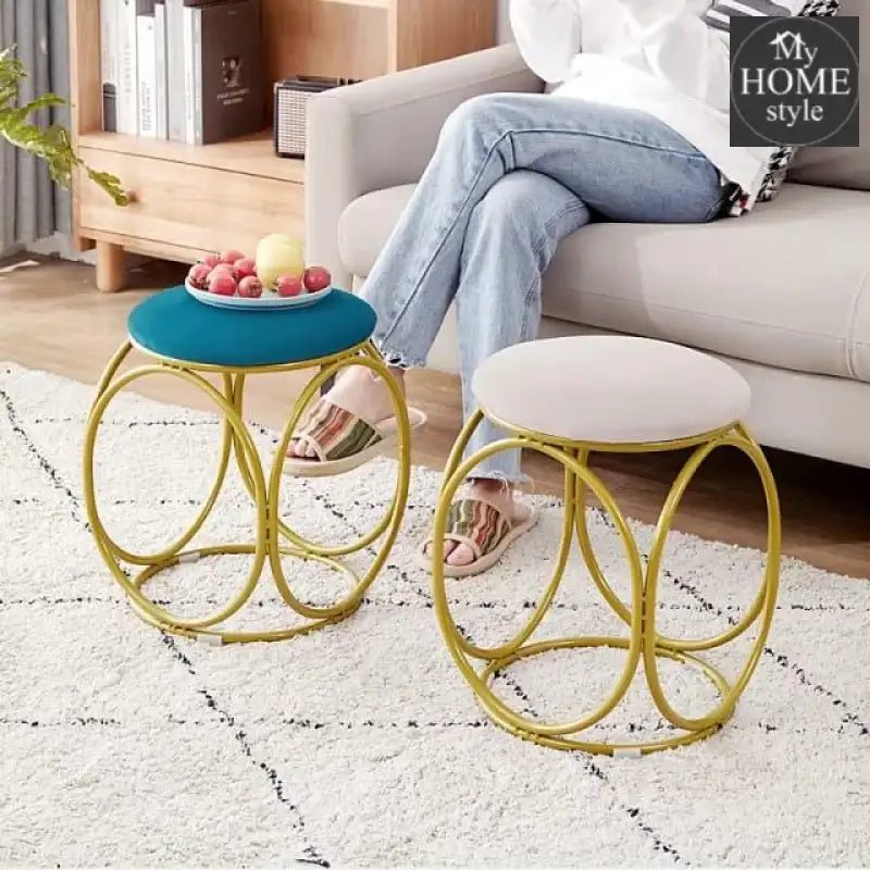 Round stool 1 Seater With Steel Stand - 489 - myhomestyle.pk