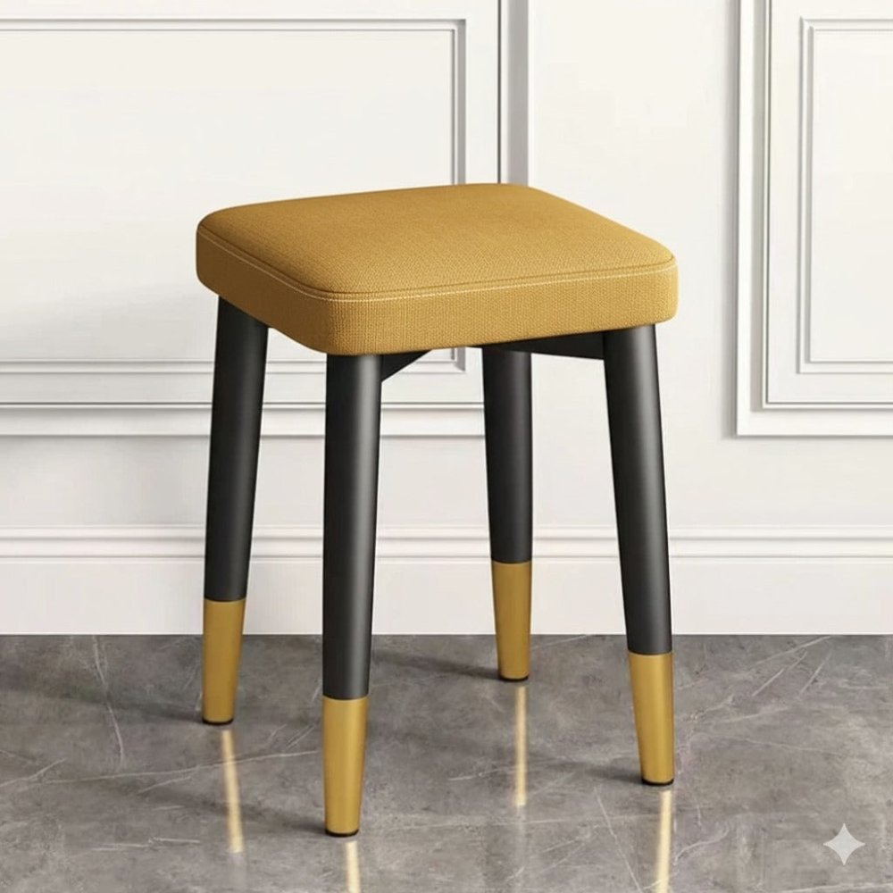 Square Leathered Ottoman Stool - 1461 - myhomestyle.pk