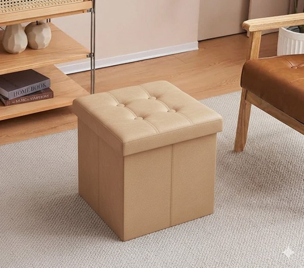 Square Shape Luxury Ottoman Stool - 1464 - myhomestyle.pk