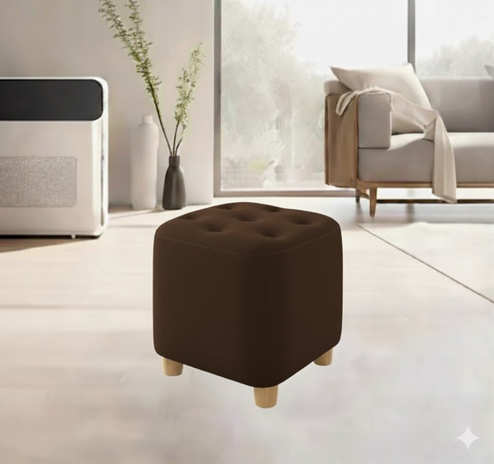 Square Wooden Luxury Stool - 1455 - myhomestyle.pk