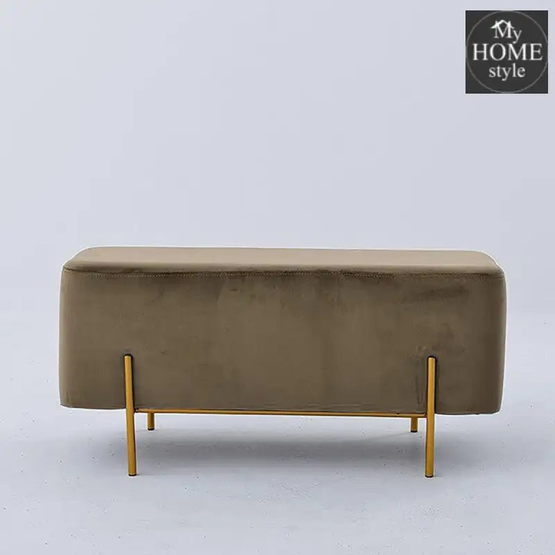 Wooden stool 2 Seater With Steel Stand - 185 - myhomestyle.pk