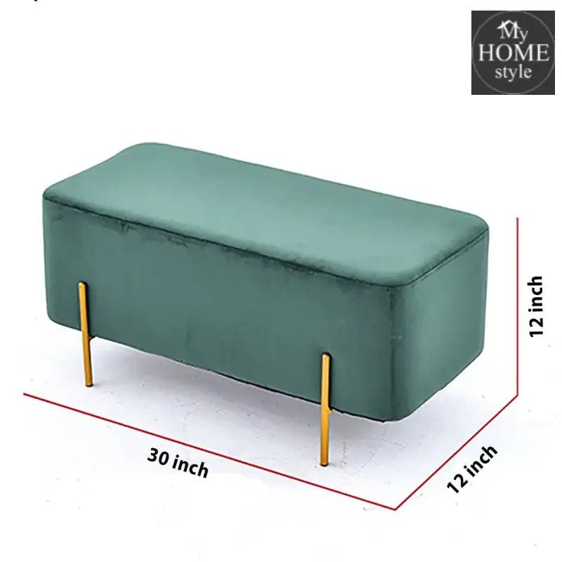 Wooden stool 2 Seater With Steel Stand - 189 - myhomestyle.pk