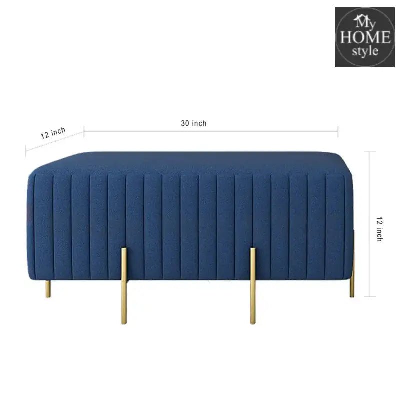 Wooden stool 2 Seater With Steel Stand - 198 - myhomestyle.pk