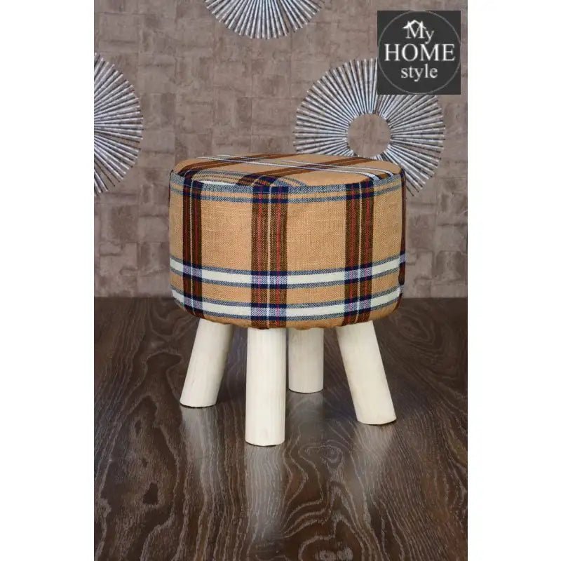 Wooden stool round shape - 38 - myhomestyle.pk