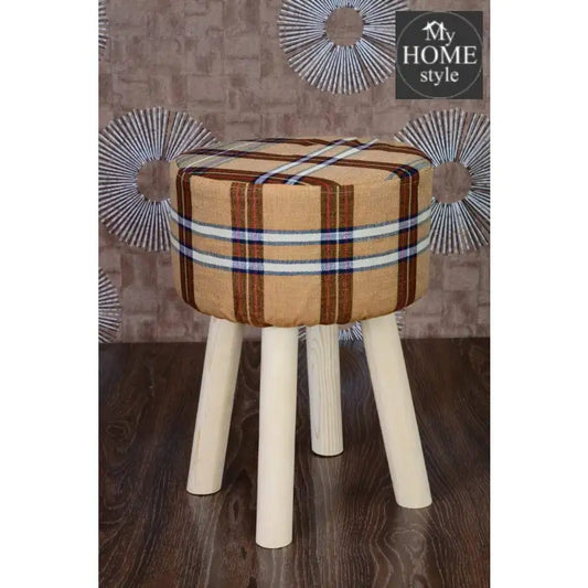 Wooden stool round shape-39 L - myhomestyle.pk