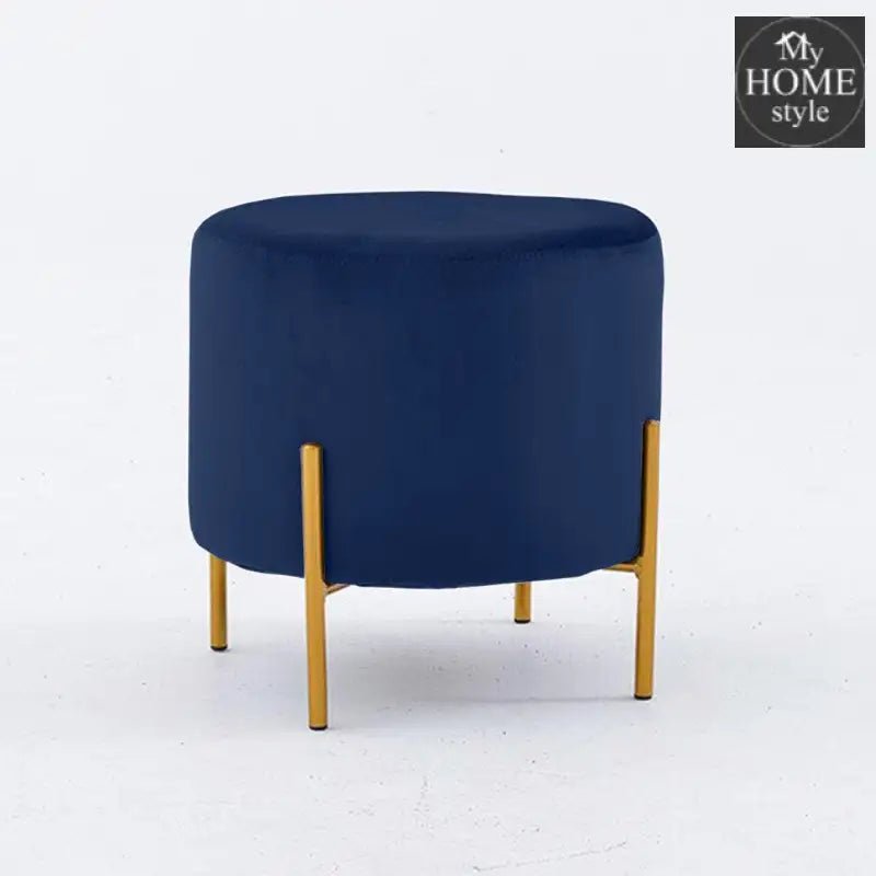 Wooden stool Round shape With Steel Stand - 178 - myhomestyle.pk
