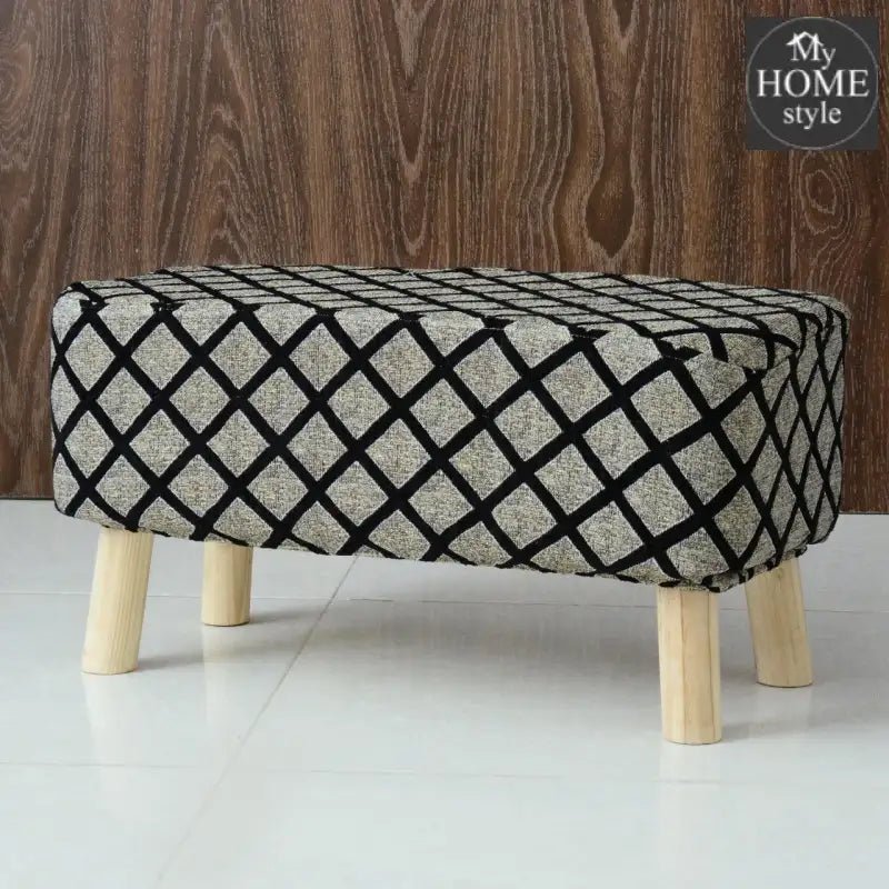 Wooden stool Two Seater - 107 Black - myhomestyle.pk