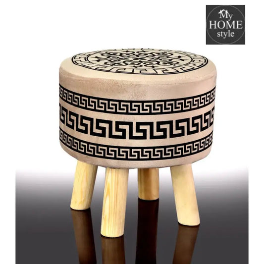 Wooden stool Vercase Design round shape-733 - myhomestyle.pk