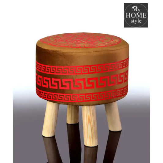 Wooden stool Vercase Design round shape-738 - myhomestyle.pk