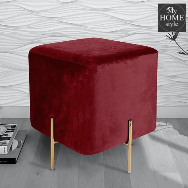 Wooden stool With Steel Stand - 275 - myhomestyle.pk