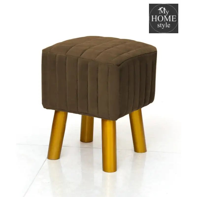 Wooden Velvet stool Square shape - 869 - myhomestyle.pk