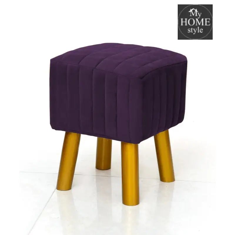 Wooden Velvet stool Square shape - 871 - myhomestyle.pk