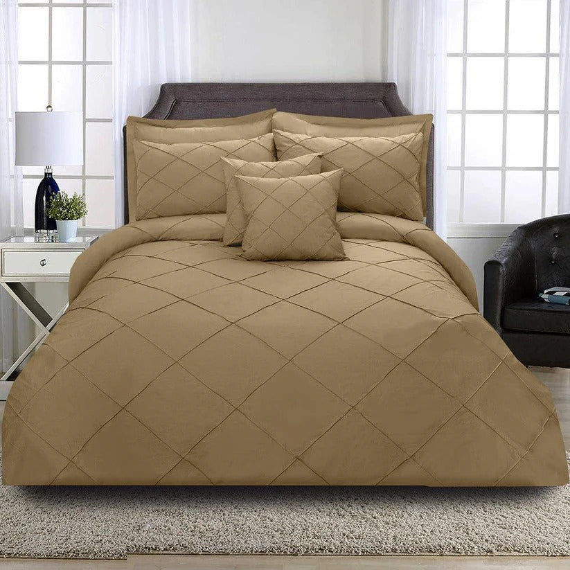 8 Pcs Cross Pleated Duvet Set